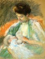 Madre Rose amamantando a su hijo madres hijos Mary Cassatt